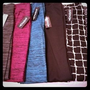 6 pairs of fleece lined leggings